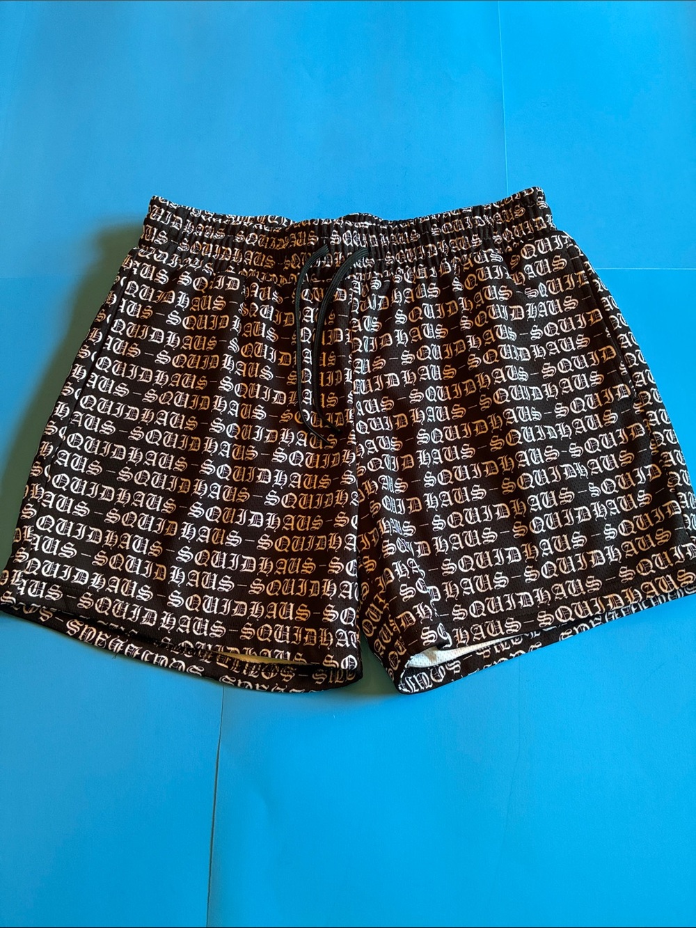 Haus Black Graphic Print Men’s Drawstring Shorts large